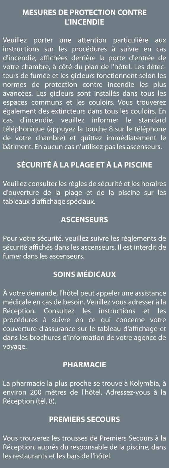 Mesures de securite et alerte