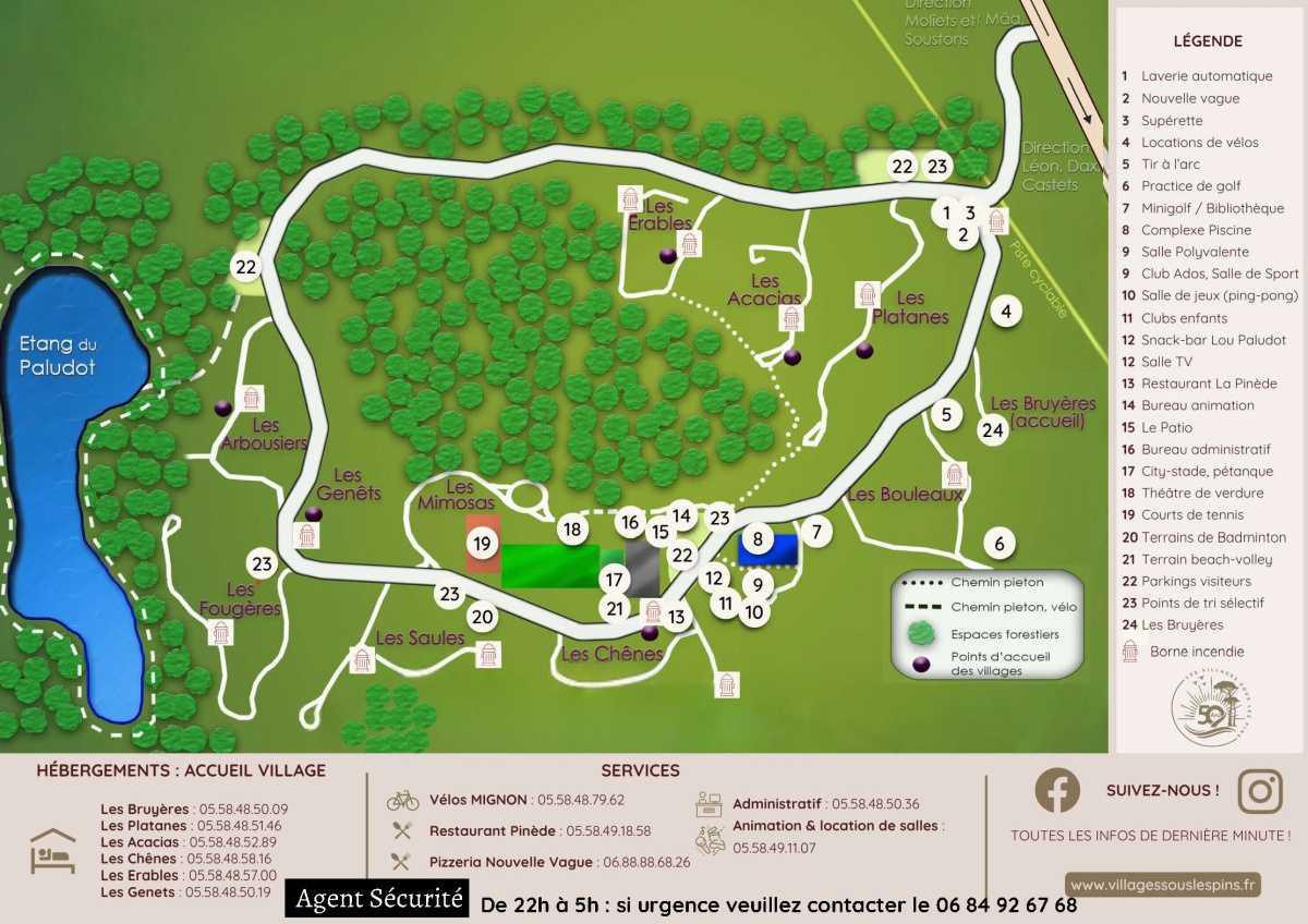 Plan des Villages sous les pins