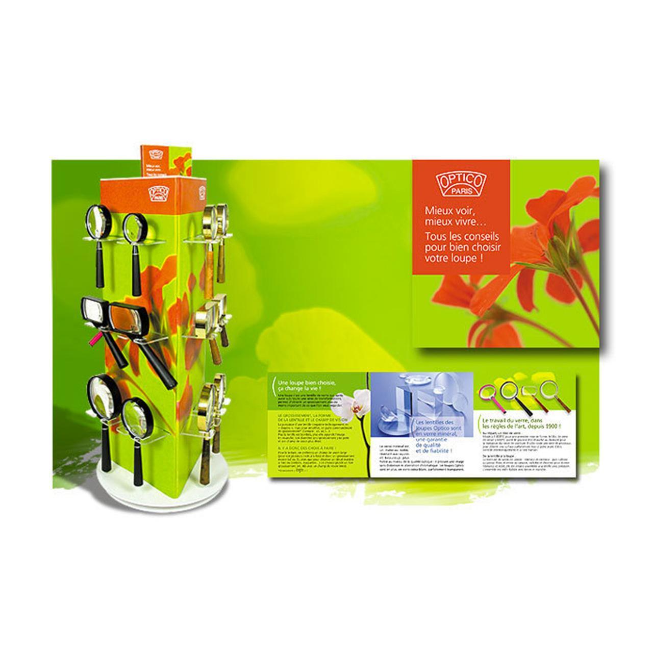 #optico #packaging #flyer #support