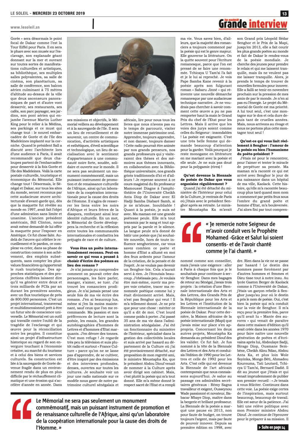 GRANDE INTERVIEW avec Amadou Lamine Sall