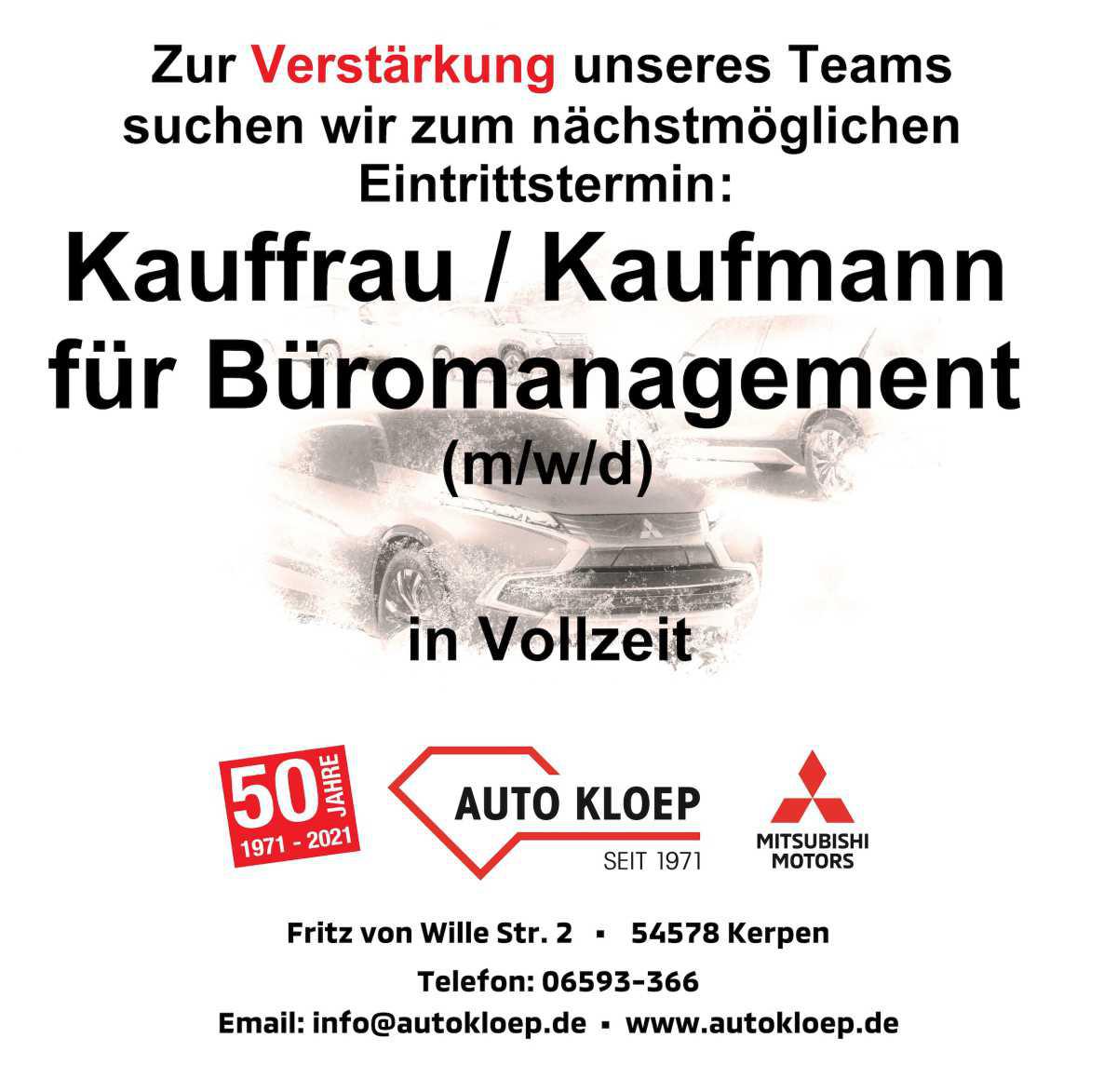 Kaufmann (m/d/w) für Büromanagement