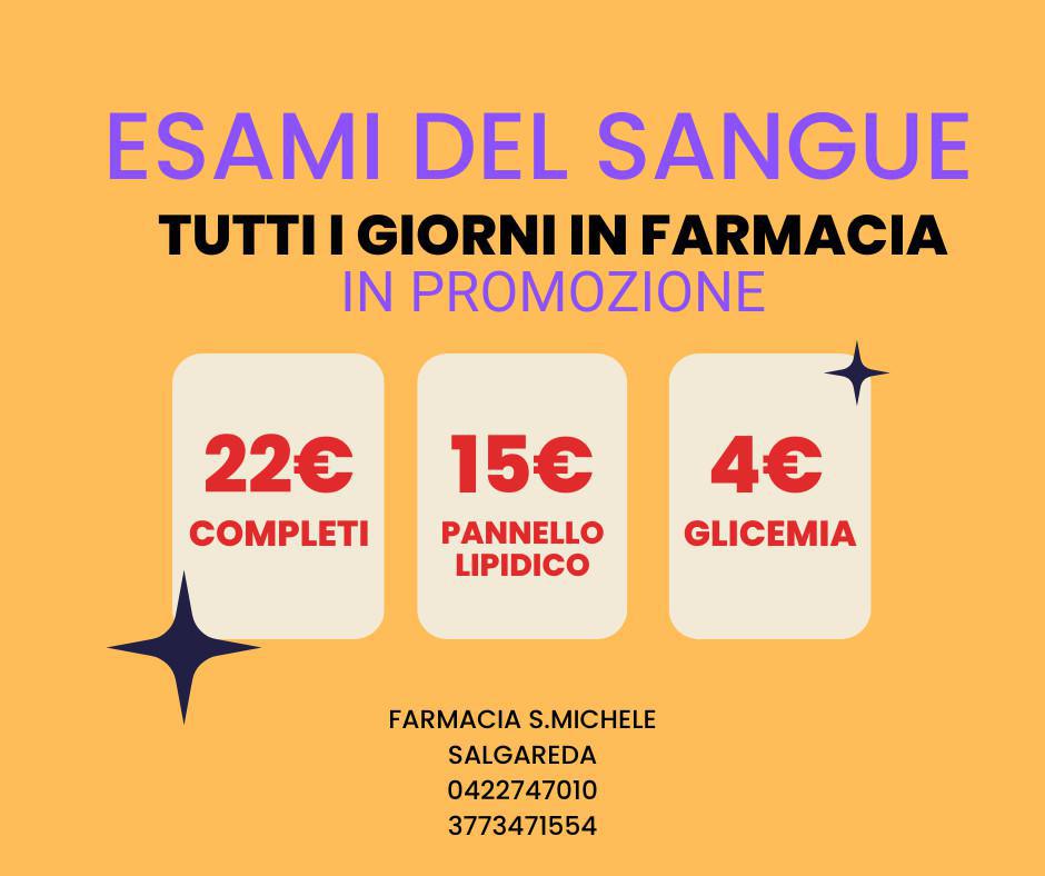 Esami del Sangue in farmacia