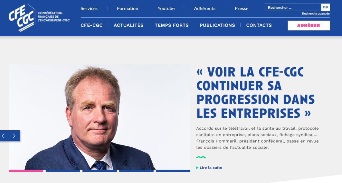 INTERVIEW DE FRANCOIS HOMMERIL, PRESIDENT DU CFE-CGC