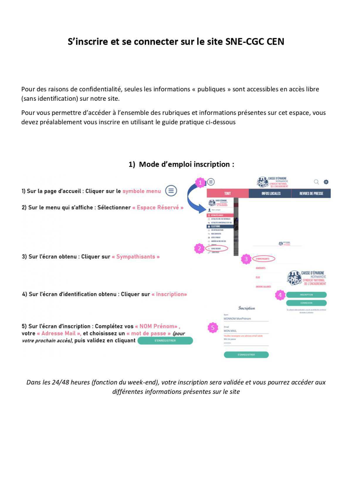 Bienvenue sur le site SNE-CGC CEN Bienvenue sur le site SNE-CGC CEN