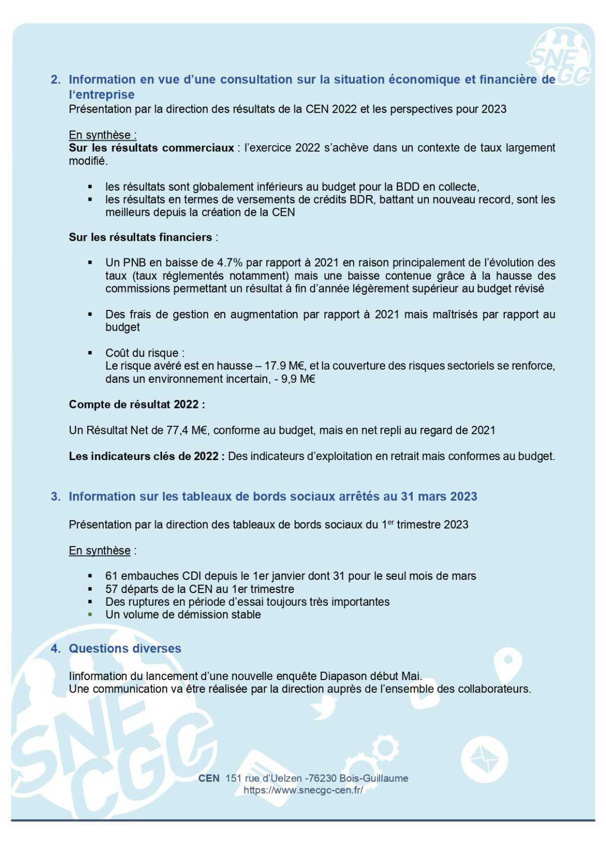 CSE du 20 avril : Ce qu'il faut retenir CSE du 20 avril : Ce qu'il faut retenir