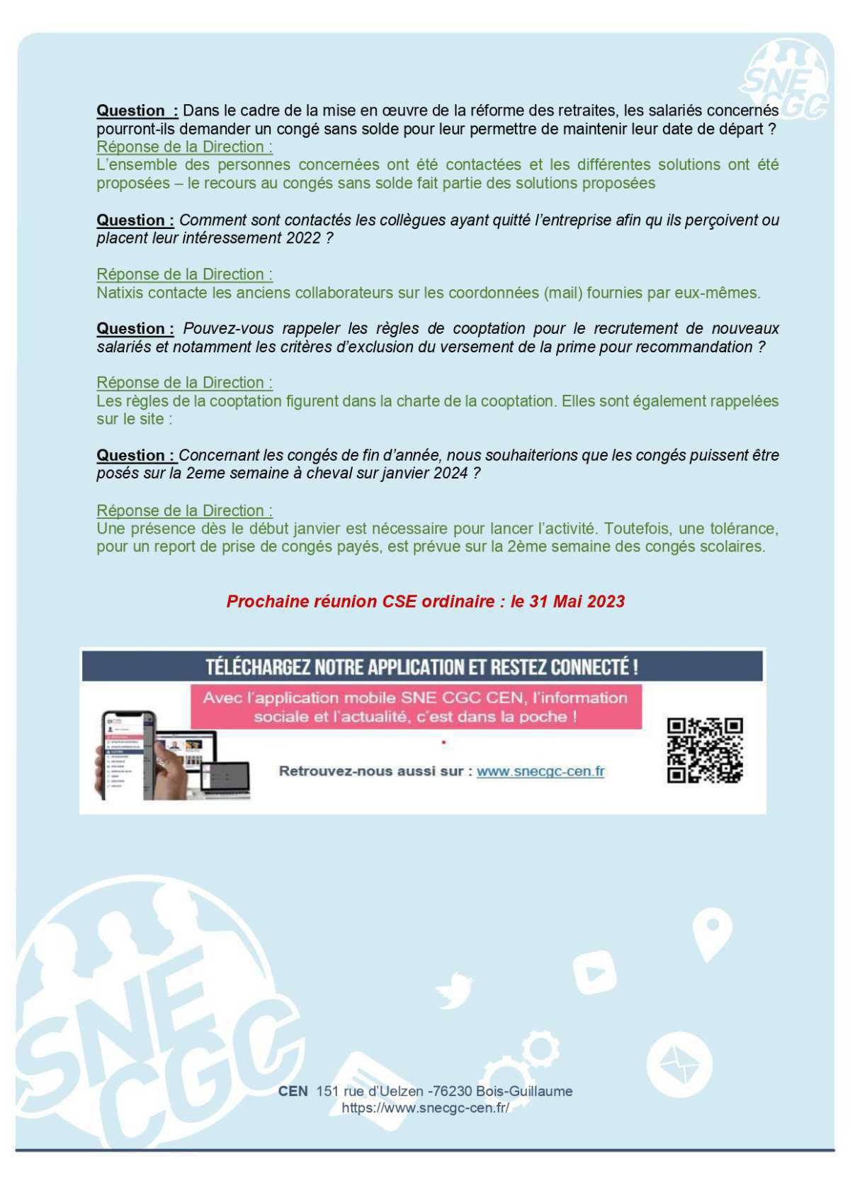 CSE du 20 avril : Ce qu'il faut retenir CSE du 20 avril : Ce qu'il faut retenir