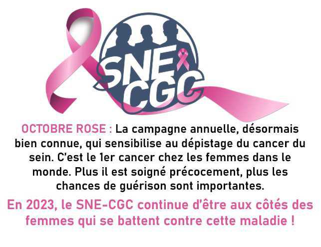 Octobre Rose - Le SNE-CGC engagé