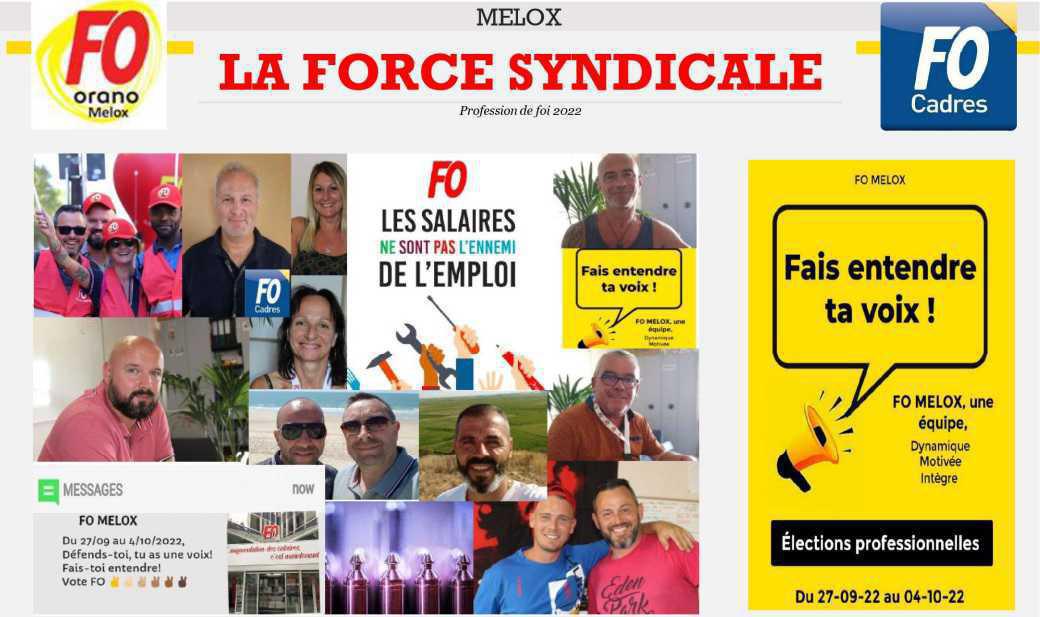 Profession de foi FO MELOX 2022