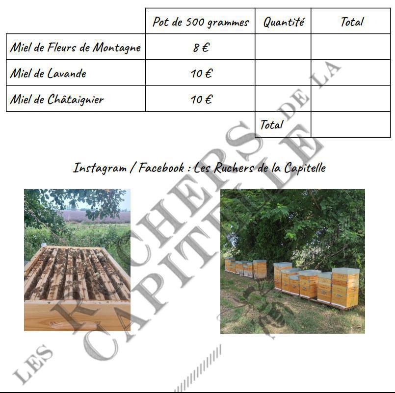 Miel Les Ruchers de la Capitelle