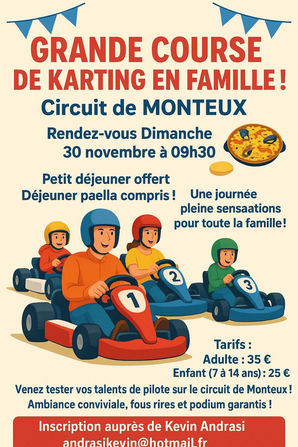 Sortie Karting : seul, entre collègue, en famille...