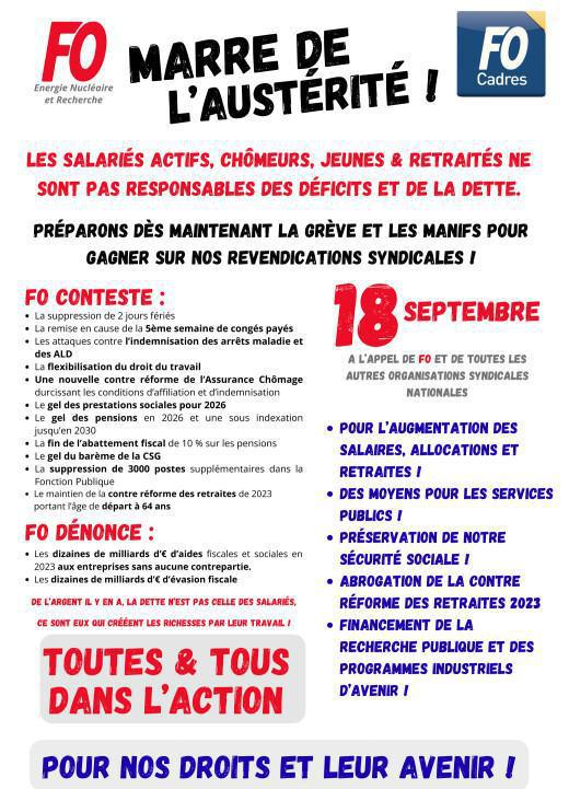 18 Septembre : Tous concernés! Tous mobilisés!