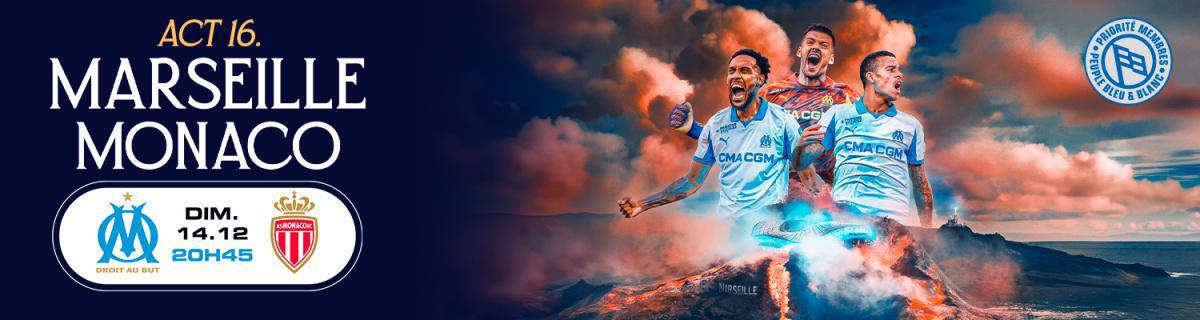 Abonnements CSE 2025/2026: Olympique de Marseille vs As Monaco 