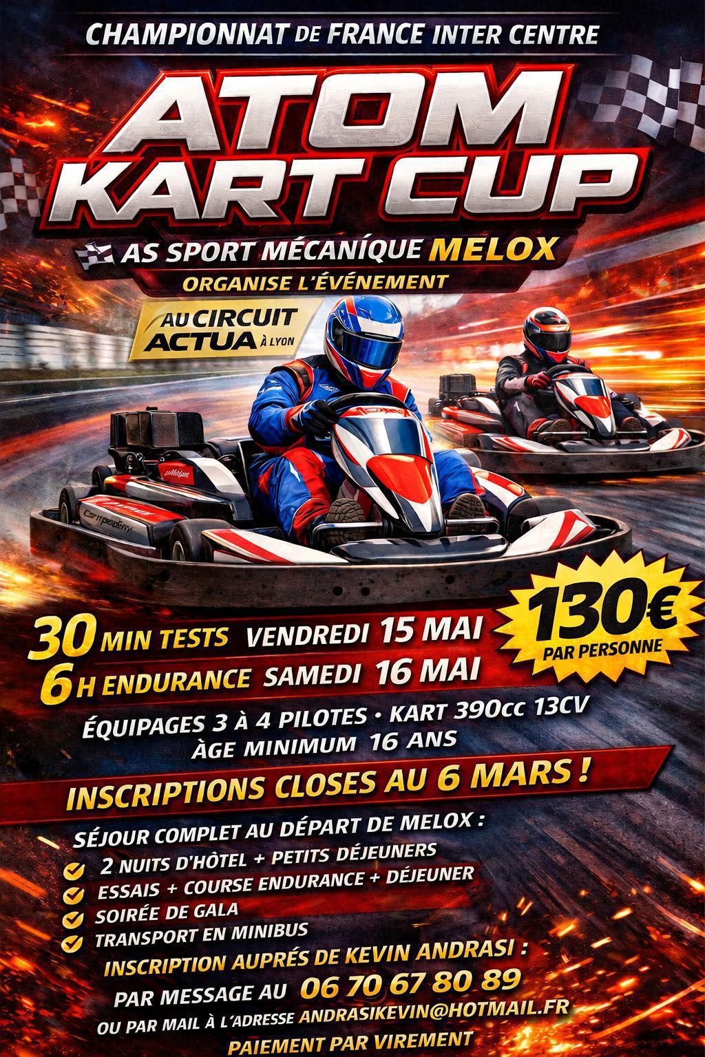 ATOM KART CUP : Championnat de France Inter Centre