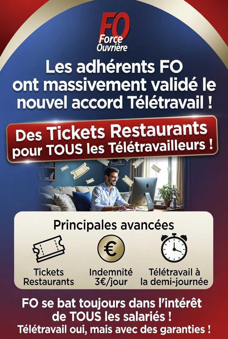 TELETRAVAIL: FO signe ce nouvel accord!!!