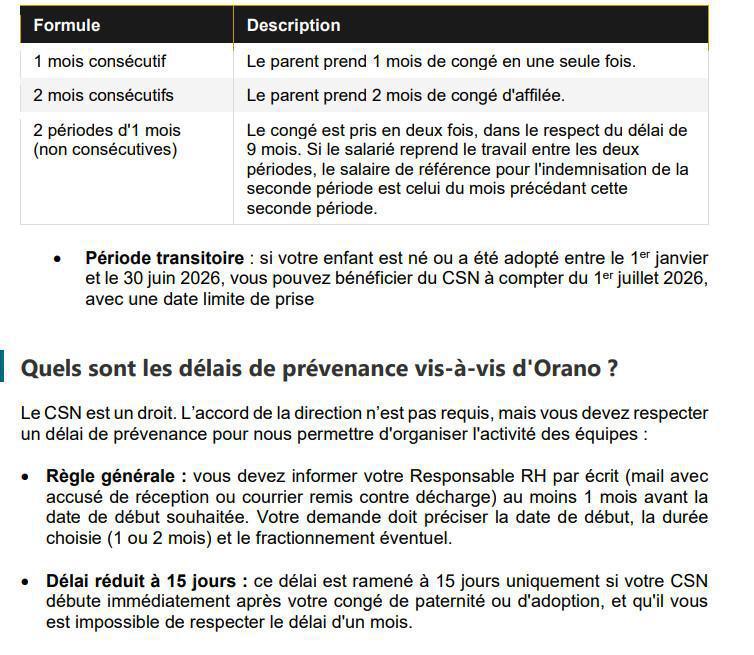 Congé supplémentaire de naissance