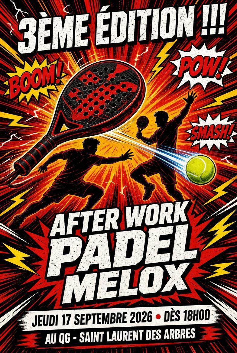 🎾 3ème édition ! After Work Padel Melox 🎾