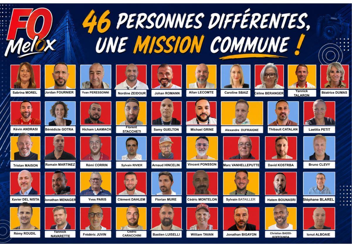 46 Personnes différentes, une mission commune!!!