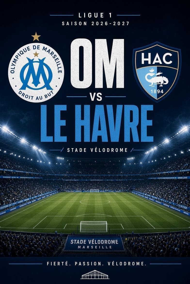 Abonnements CSE 2026/2027: OM vs Le Havre ac 
