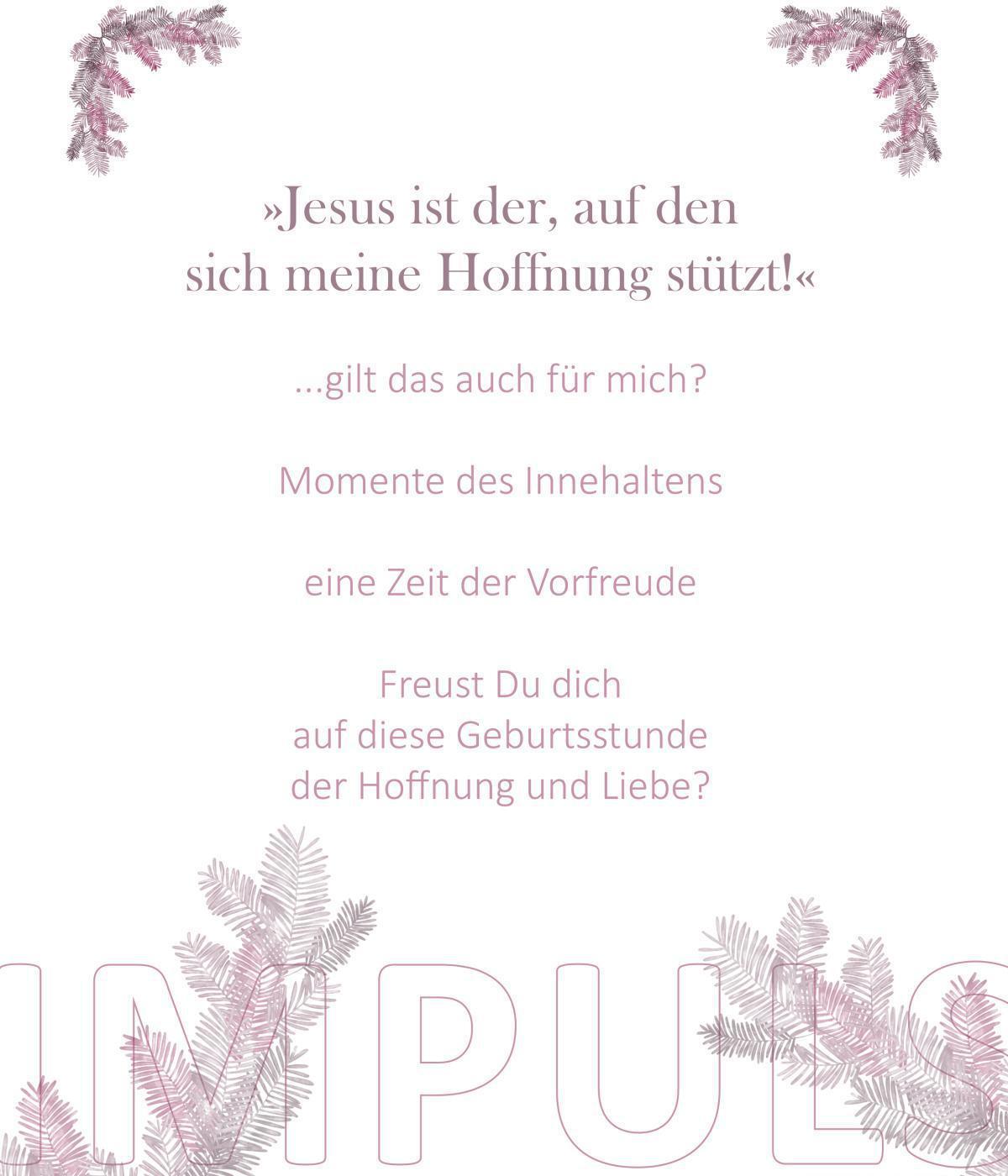 19. KirchBesuch ~ Advent - Impuls: Geburtsstunde der Hoffnung und Liebe 19. KirchBesuch ~ Advent - Impuls: Geburtsstunde der Hoffnung und Liebe