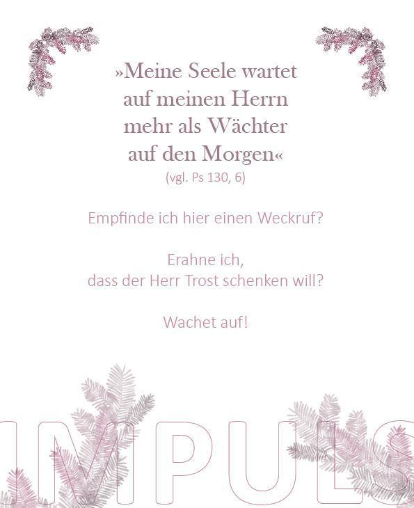 16. KirchBesuch ~ Advent - Impuls: Wachet auf 16. KirchBesuch ~ Advent - Impuls: Wachet auf