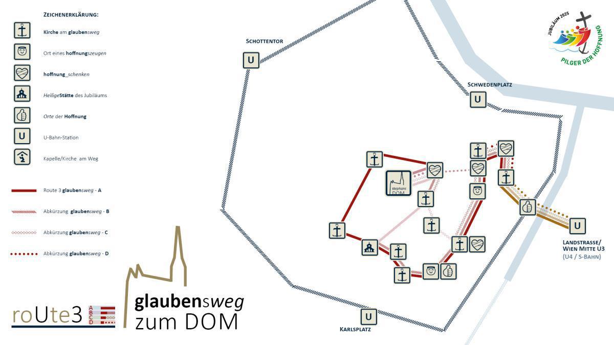 RoUte 3C - eine Abkürzung von Wien Mitte zum DOM RoUte 3C - eine Abkürzung von Wien Mitte zum DOM