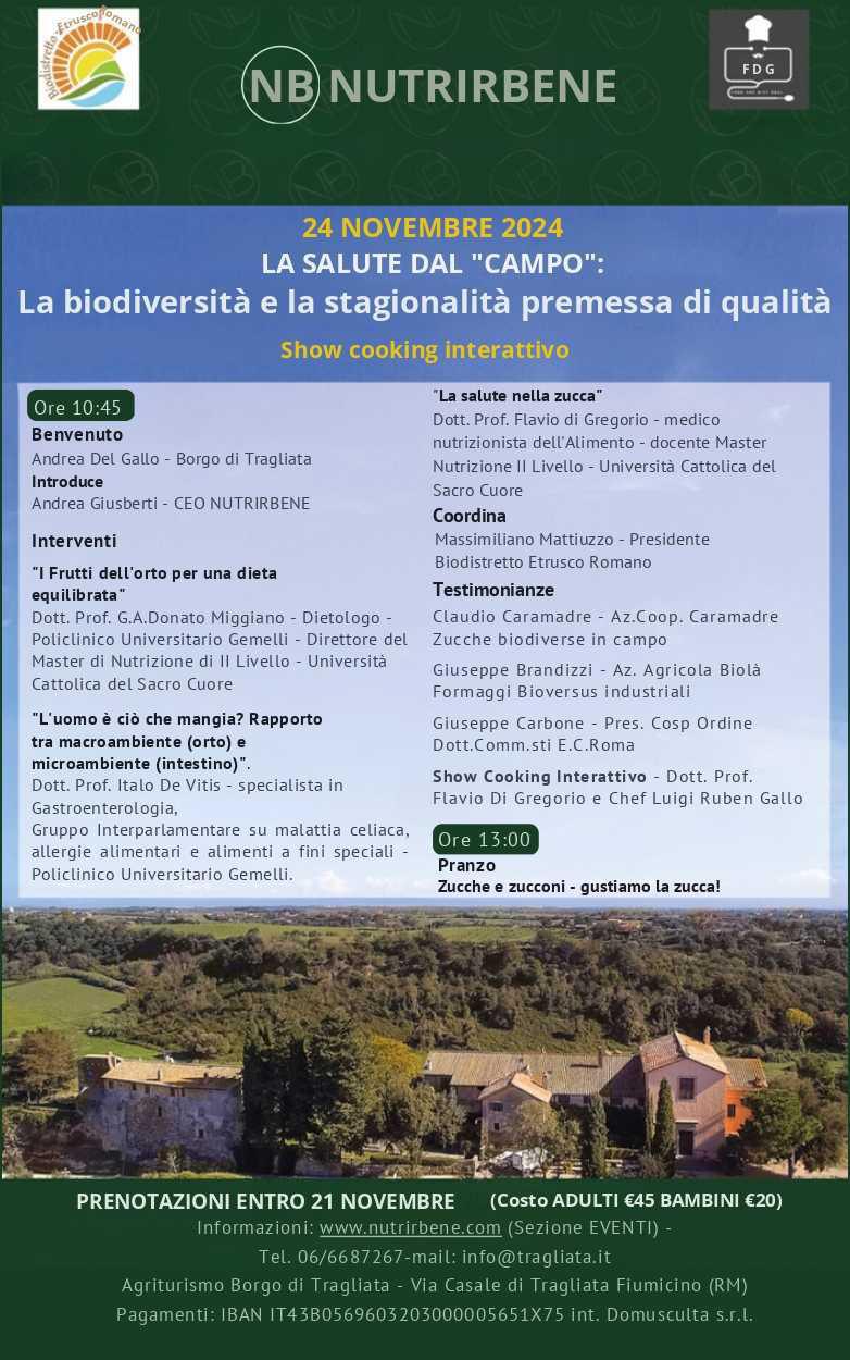 LA SALUTE DAL “CAMPO” - BIODISTRETTO ETRUSCO ROMANO LA SALUTE DAL “CAMPO” - BIODISTRETTO ETRUSCO ROMANO