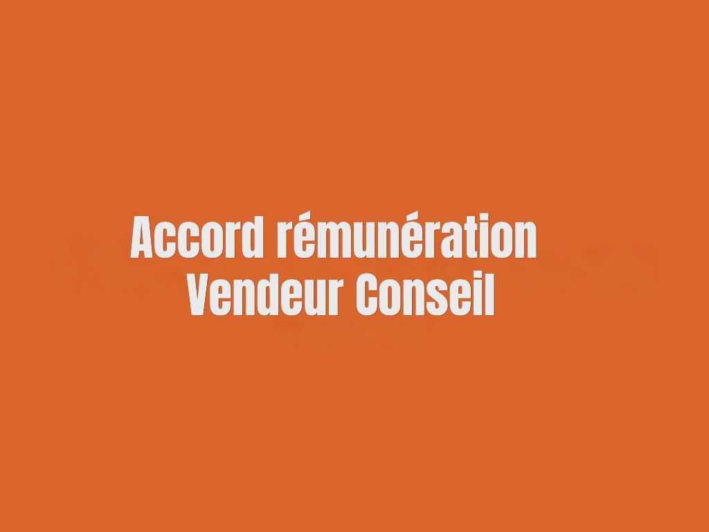 Accord rémunération Vendeur Conseil