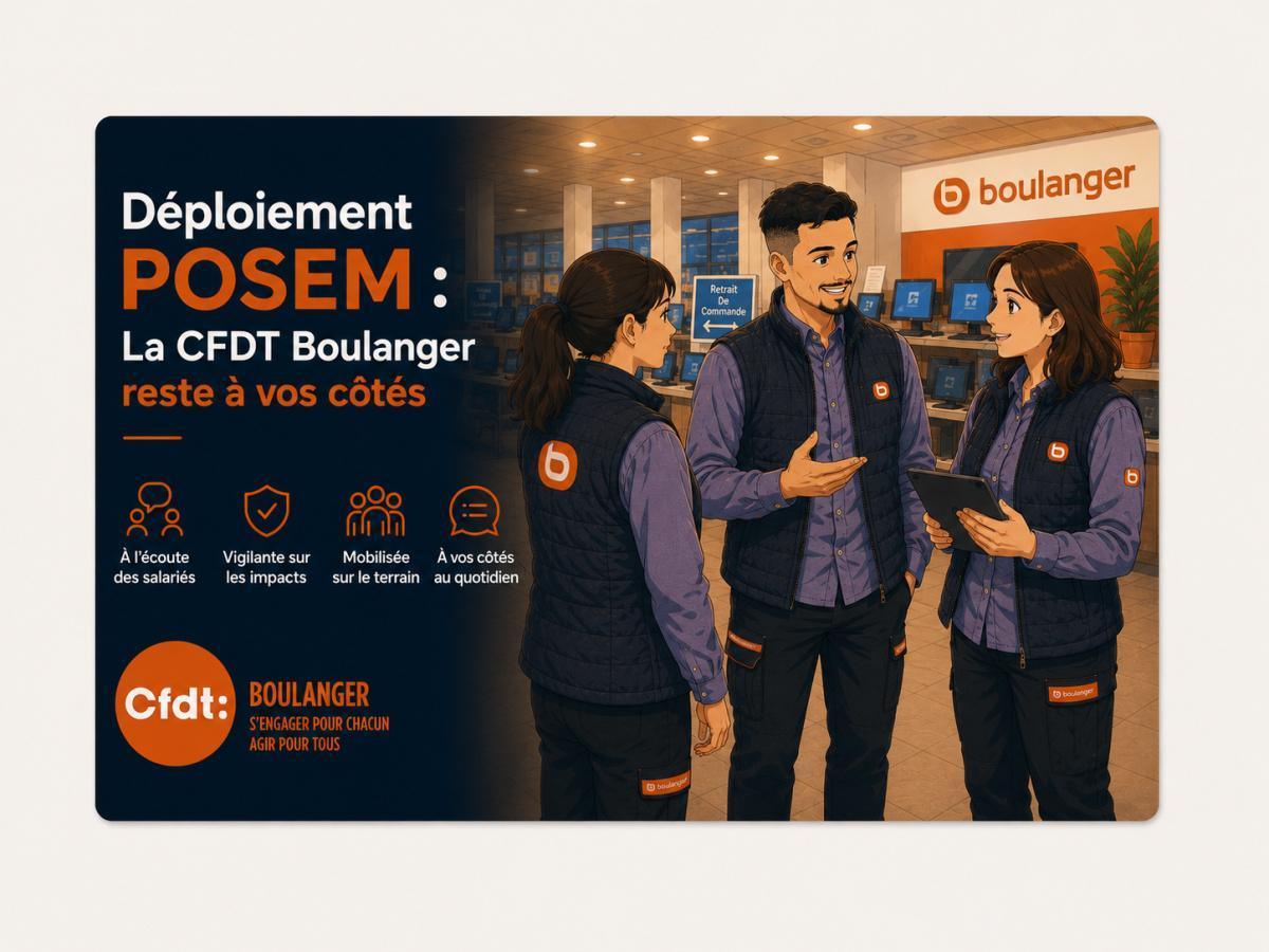 📢 Déploiement POSEM : la CFDT Boulanger reste à vos côtés 📢 Déploiement POSEM : la CFDT Boulanger reste à vos côtés