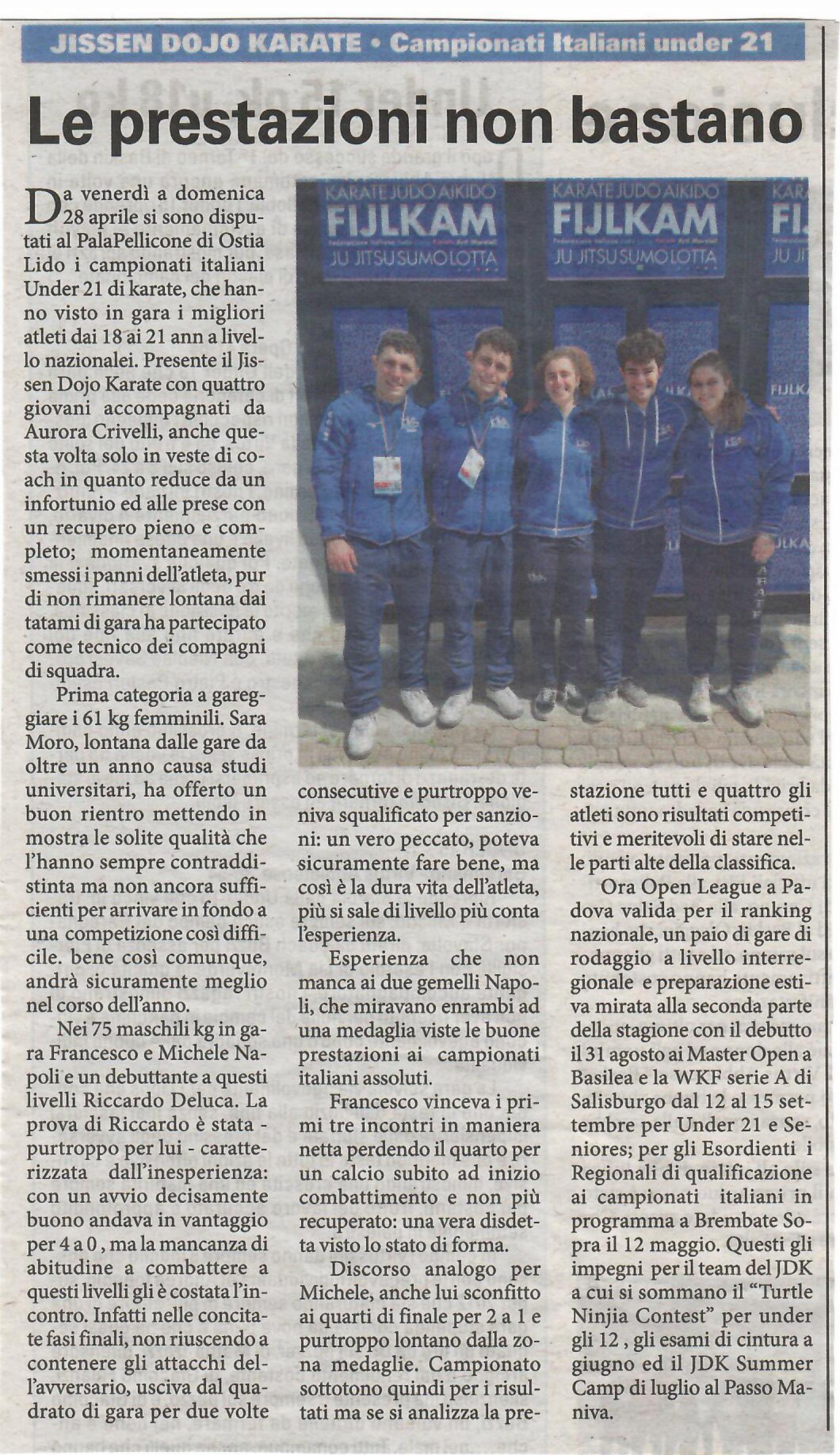 rticolo libertà Campionati Italiani Under 21 10 maggio 2024