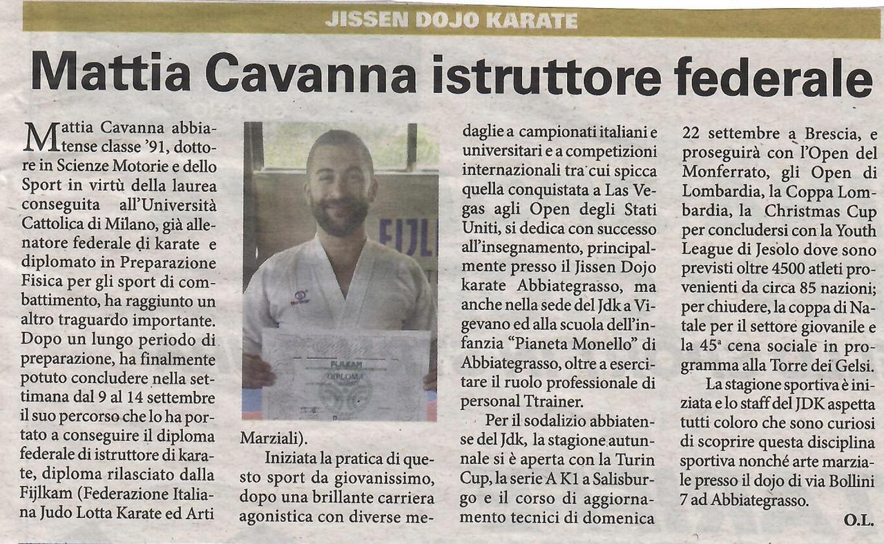 articolo libertà Mattia- istruttore del 27 - 09-2024