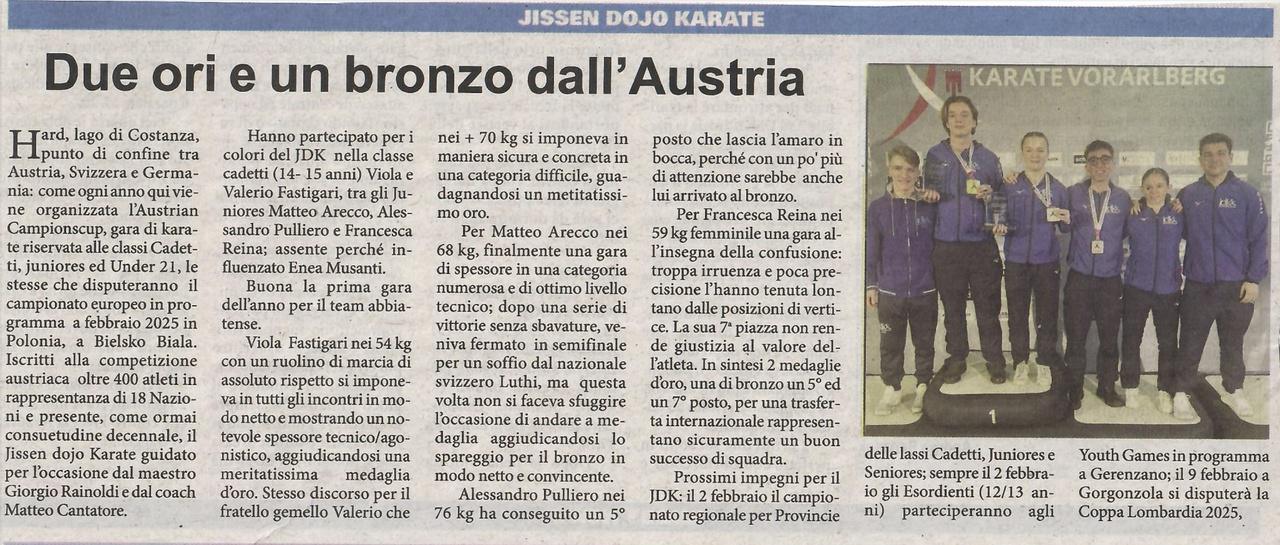 articolo libertà Austrian Champinscup del 24 gennaio 2025