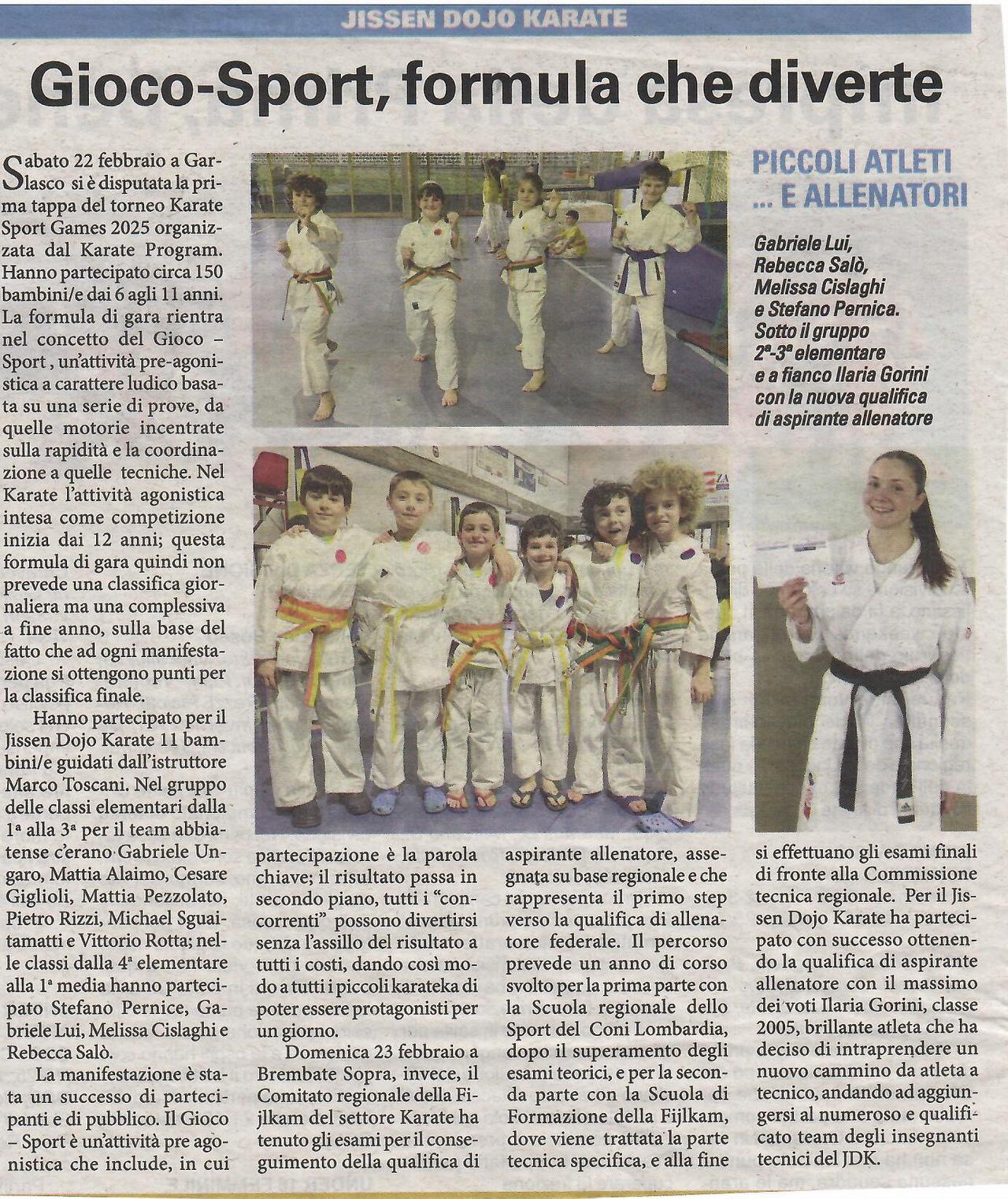 articolo libertà karate games del 28 -02-2025