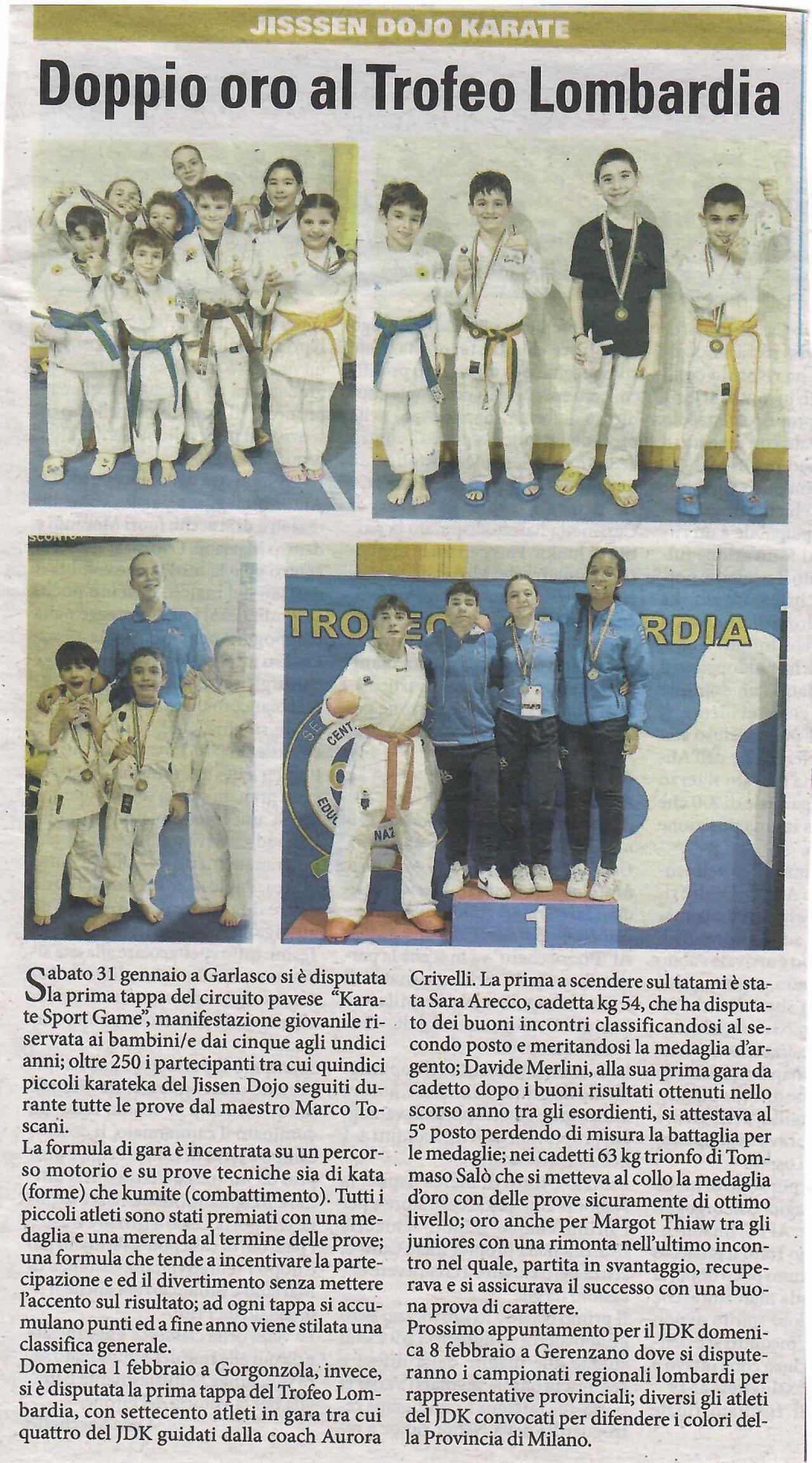 articolo libertà trofeo Lombardia del 7 febbraio 2026