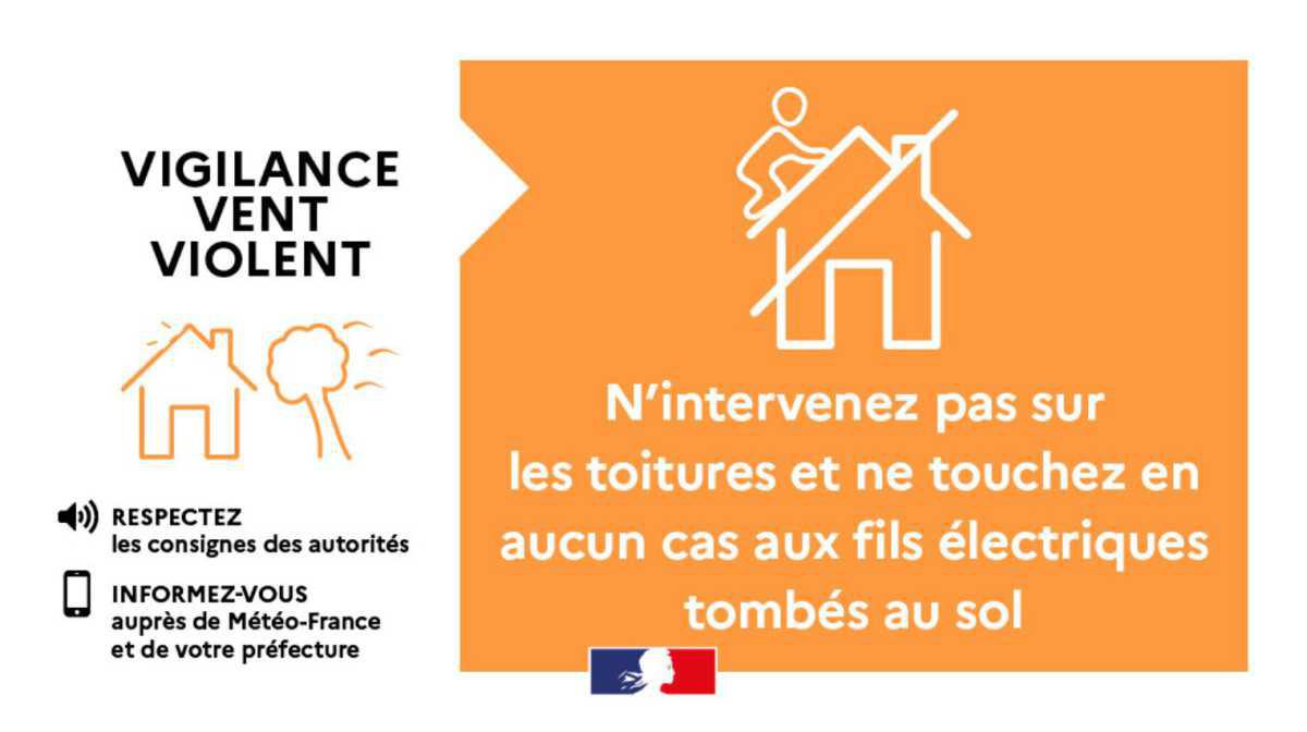 Tempête Eunice : vigilance orange vent violent. Reportez vos déplacements si vous le pouvez et restez à l’abri.