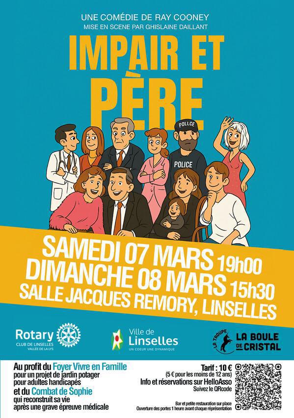 Théâtre : Impair et Père, 7 et 8 mars à Linselles