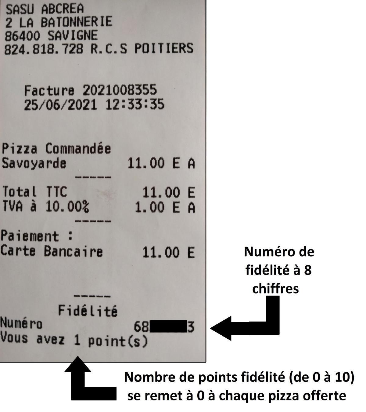 Numéro de fidélité 