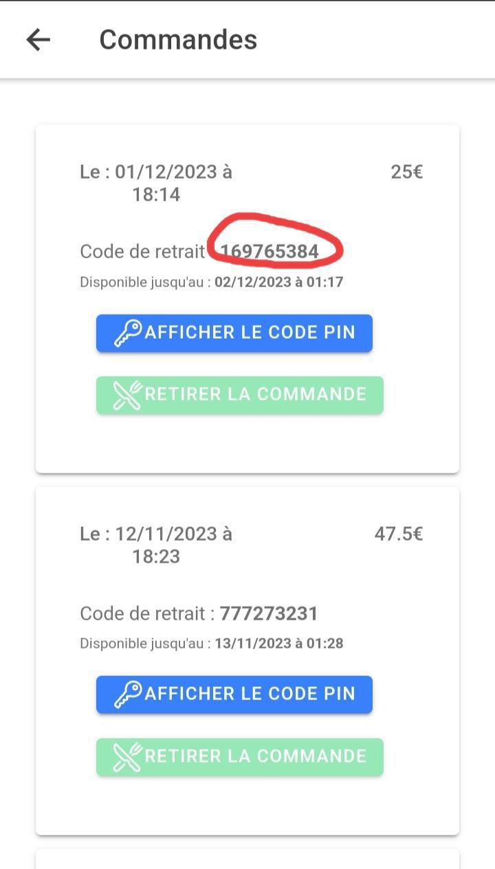 Commande en ligne - où trouver mon code de retrait ? Commande en ligne - où trouver mon code de retrait ?