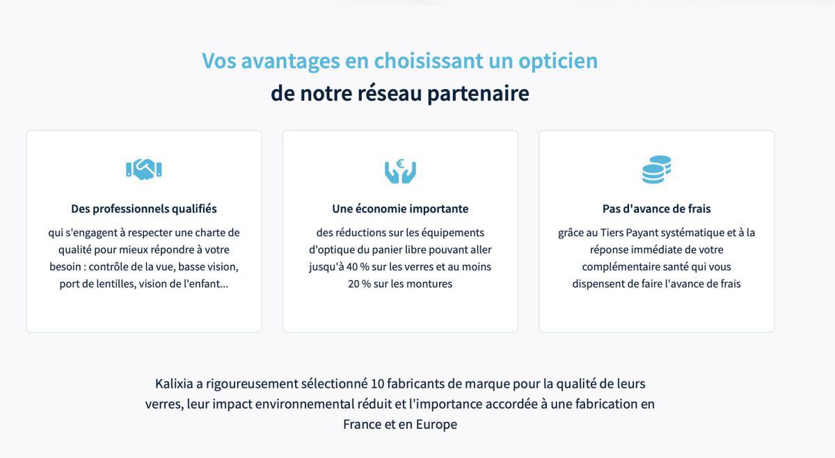 Mutuelle CHARTE QUALITÉ KALIXIA OPTIQUE