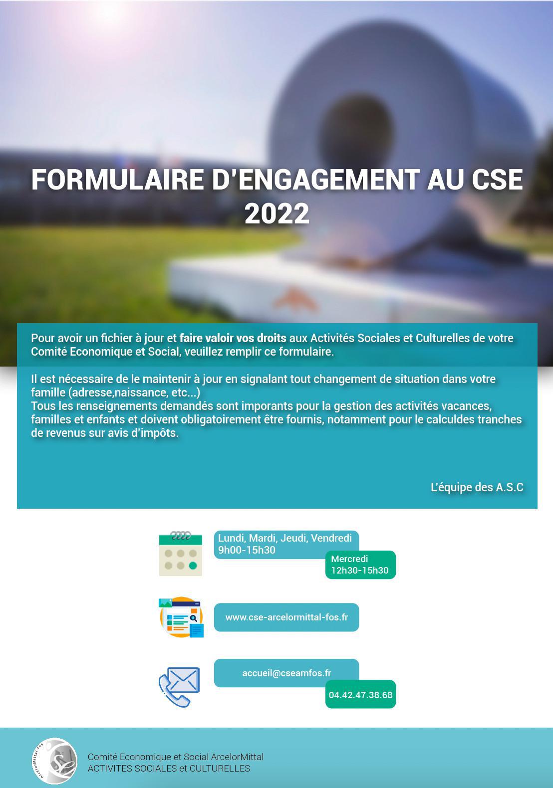 CE : inscription et engagement au CSE 2022