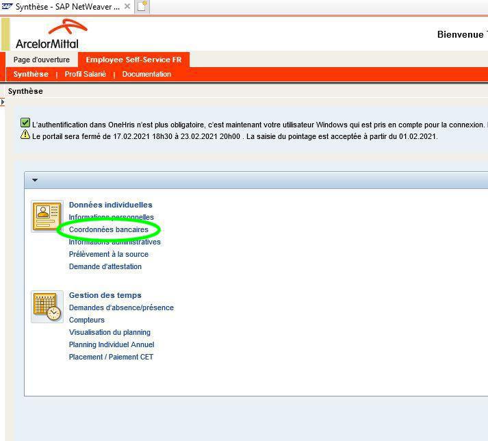 Déclaration changement coordonnées bancaires Déclaration changement coordonnées bancaires