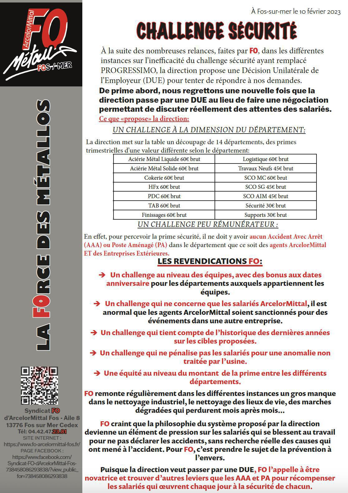 CHALLENGE SÉCURITÉ