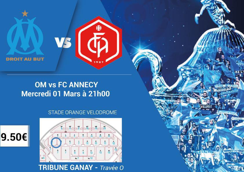 Coupe de France : OM vs FC ANNECY le 01 MARS 2023 à 21H00