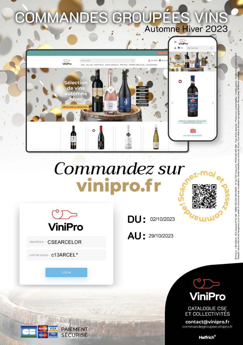 VINIPRO 🍇: Commande de vins groupée jusqu'au 29/10/2023