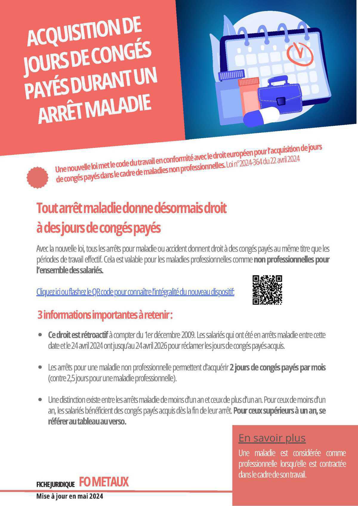 Acquisition de congés payés pendant un arrêt maladie Acquisition de congés payés pendant un arrêt maladie