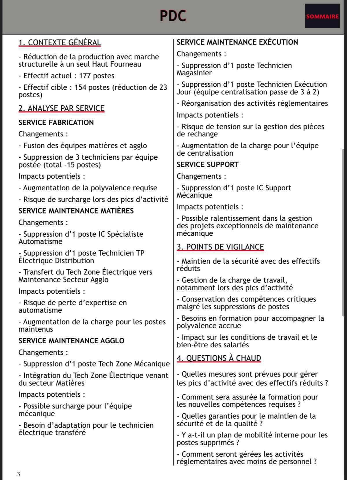 CSE EXTRA RÉORGANISATION USINE CSE EXTRA RÉORGANISATION USINE