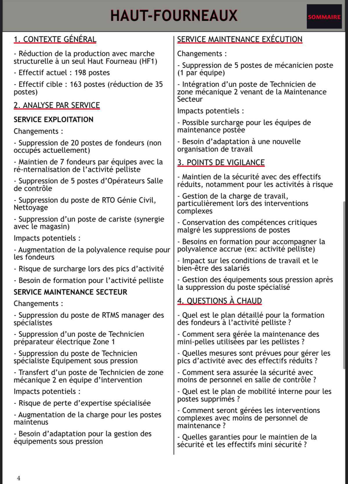 CSE EXTRA RÉORGANISATION USINE CSE EXTRA RÉORGANISATION USINE