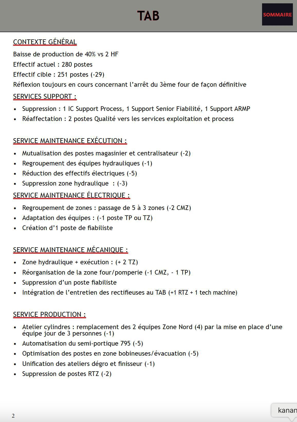 SUITE CSE EXTRA RÉORGANISATION USINE