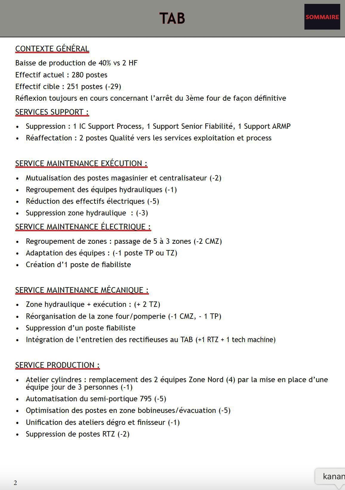 SUITE CSE EXTRA RÉORGANISATION USINE SUITE CSE EXTRA RÉORGANISATION USINE