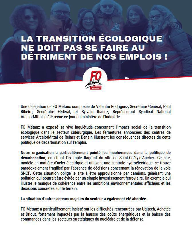 LA SIDÉRURGIE MENACÉE PAR DES POLITIQUES INCOHÉRENTS LA SIDÉRURGIE MENACÉE PAR DES POLITIQUES INCOHÉRENTS