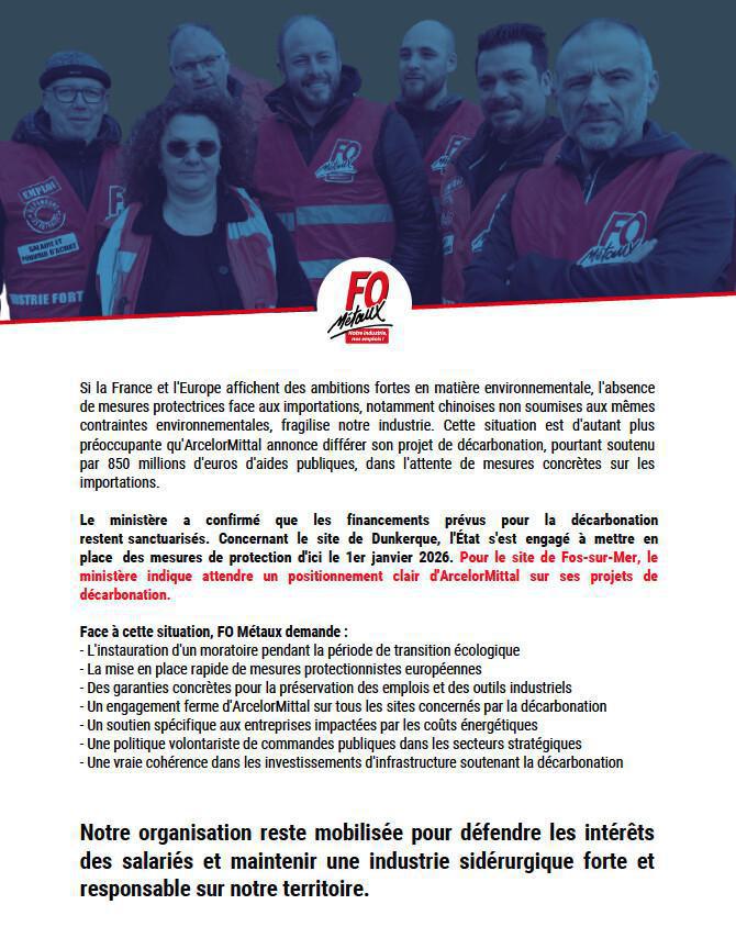 LA SIDÉRURGIE MENACÉE PAR DES POLITIQUES INCOHÉRENTS LA SIDÉRURGIE MENACÉE PAR DES POLITIQUES INCOHÉRENTS